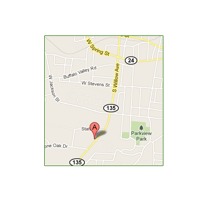 Mapped location of Cookeville Vacuum